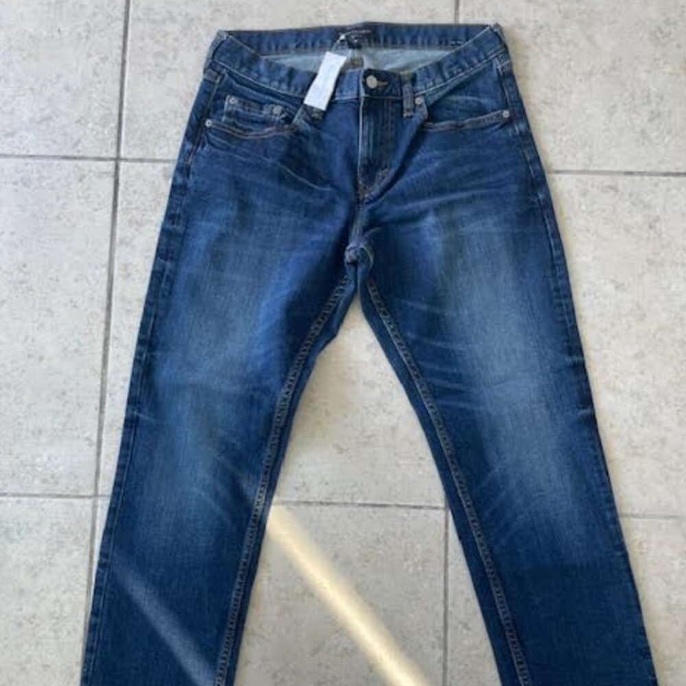 BANANA REPUBLIC Men's Jeans W32 L30 Athletic Dark Blue Wash Denim $79.99 NWT